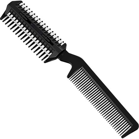 tondeuse Cheveux Peigne Amincissant Double Face Peigne Cheveux Double Tranchant Peigne Piler Ciseaux Pour Cheveux Fins Ou Pais Coupe De Cheveux (1/5)