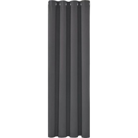 Rideaux Occultants Isolant Thermique Anti Froid, 150200 CM Design Moderne à Oeillets, Gris Foncé, 1Pièces (1/3)