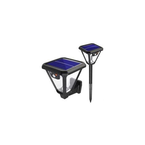Applique solaire murale à détecteur de mouvement, étanche, lumière blanche, 100 LED, 2400 mA, idéale pour jardin, cour et piscine.