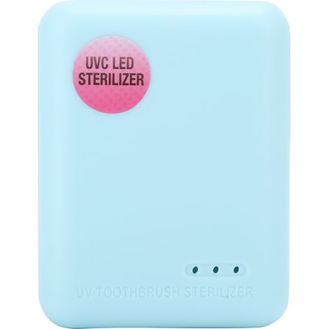 Porte-brosse à dents UV LED ZL-18L, étui mural antibactérien avec sécheur, chargeur sans fil, boîtier de rangement hygiénique, bleu, 2 brosses (1/5)