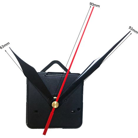 Mécanisme d’horloge quartz blanc, mouvement silencieux à balayage, alimentation pile AA (1/4)