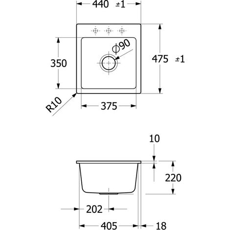 Villeroy & Boch 67810FKG SP Subway 45 XS plat 440x475 mm