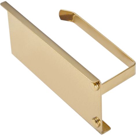Porte-papier toilette en acier inoxydable, antirouille, doré, grand espace de rangement, support mural pour rouleau de papier toilette. (1/5)