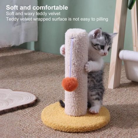 GRIFFOIR - GRATTOIR - TOUR - POTEAU - TRONC Chat rayures post portable mode multifonctionnel style-Yellow Pink5 (1/4)