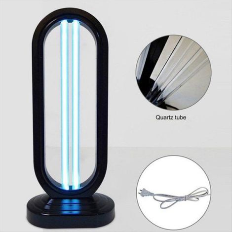 Lampe UVC Lampe Ultraviolette de Bureau avec Télécommande Domestique Prise UE A Noir (1/5)