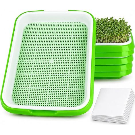 Set of 6 Germination Trays 34 x 25 cm Seed Sprouts (1/5)