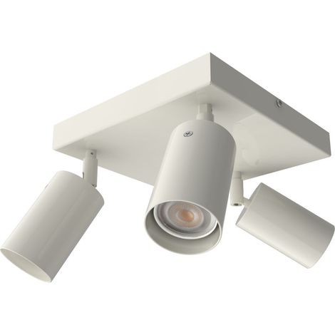 LUMICOM FORM Q Plafoniera, 3X GU10, max 33W, metallo, bianco lucido, 30x30cm (1/2)