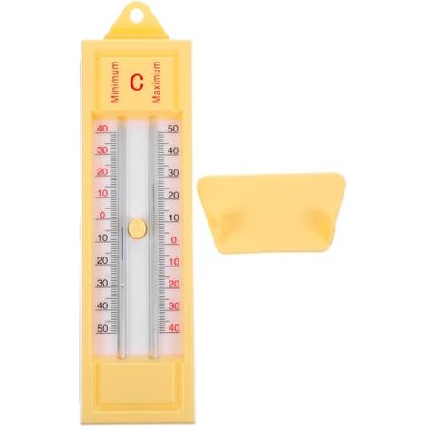 Thermometre Mini Maxi Exterieur pour Serrage Thermomètre de Jardin en Abs Affichage 2 Unités Celsius et Fahrenheit Suivi des (1/4)