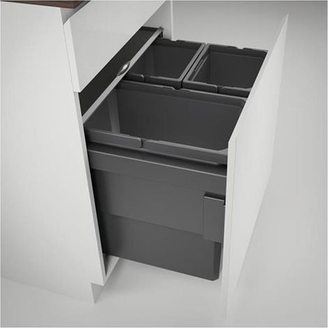 Naber Cox® Base 460 S/600-3, Abfallsammler für Frontauszüge, anthrazit, H 460 mm (1/2)