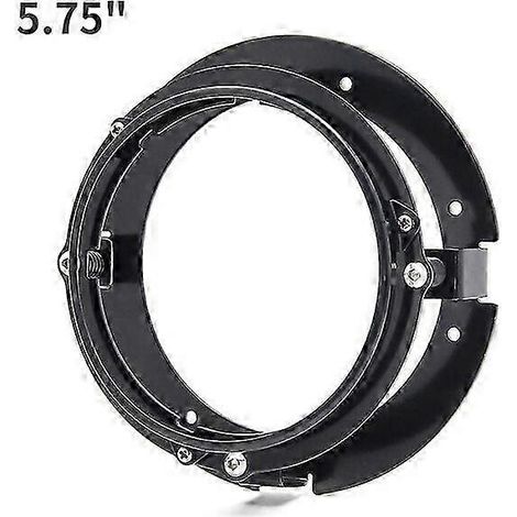 1 ou 2 anneaux de fixation pour phare LED de moto rond de 5,75 pouces (1 pièce noire) (1/5)