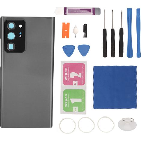 Coque Arrière Étanche Samsung Galaxy Note 20 Ultra 5G avec Outils de Montage - Verre Trempé Noir N986 (1/5)