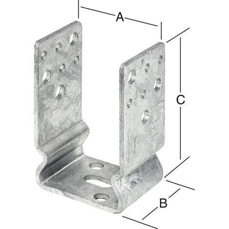 VORMANN 071288000 Stützenschuh 91 x 60 x 125 mm Stahl feuerverzinkt zum Aufschr (1/3)