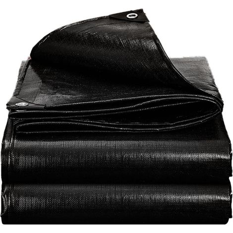 Abdeckplane 150g/m² wasserdicht reißfest 2.5x3M schwarz (1/5)