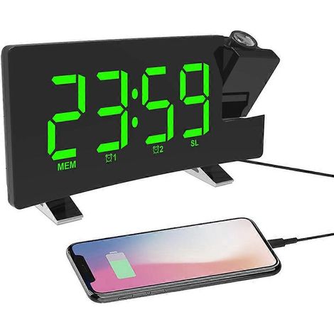 Digitaler Radiowecker, Dual-Projektions-Projektor für gebogene Decken