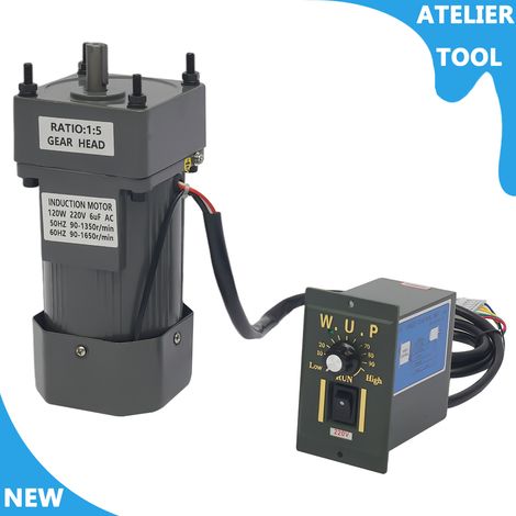 ATELIER Moteur d'engrenage 120W 5K moteur électrique 220V moteur électrique cuivre pur avec contrôleur de vitesse (1/5)