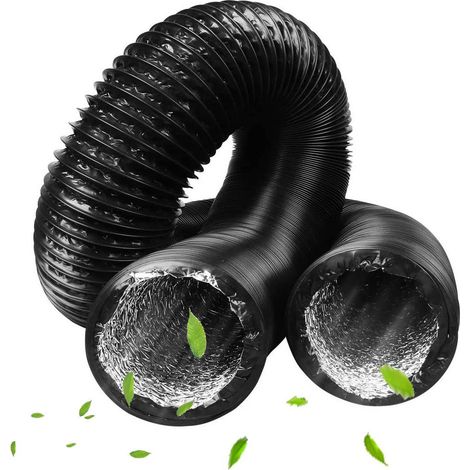 Tuyau de Ventilation Flexible Longueur 6m - 100mm Tuyau d'Evacuation pour Ventilateur d'extraction, Salle de Bain, Hydroponie (100mm6m) (1/5)