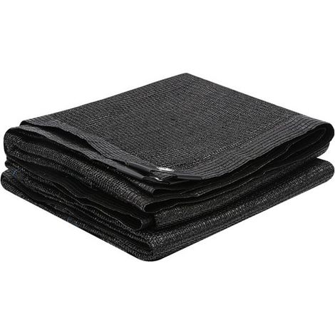 Store banne - 6 x 4 m - Toile noire - Protection UV - Œillets métalliques - Store banne carré - Noir pour jardin/balcon/terrasse (1/5)