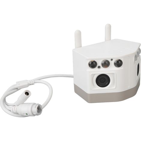 Caméra de sécurité avec vision nocturne, détection de mouvement, audio bidirectionnel, grand angle 180°, alarme, 110-240 V, prise européenne pour usage domestique (1/5)