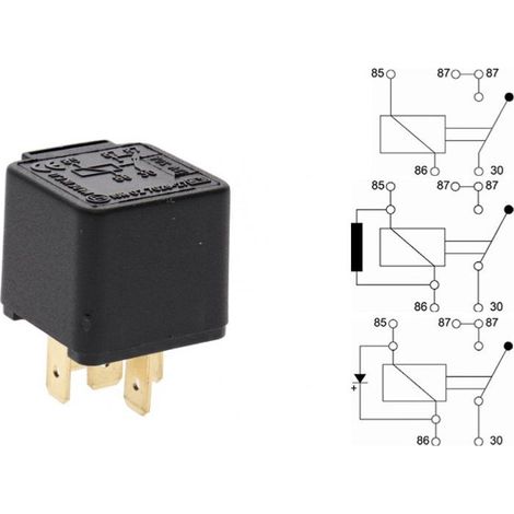 Oc-Pro – Relais universel 12 Volts 30 Amperes – 5 plots – Pour véhicules 12V – Idéal pour chantiers humides et terrains accidentés