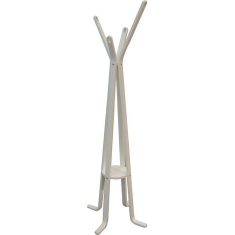 Appendiabiti a Stelo 50xh180 cm in Compensato di Legno di Betulla Bianco