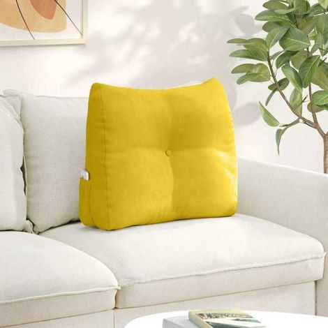 42014407 Coussin de Dos Jaune 60 x 24 x 50 cm Velours (1/5)