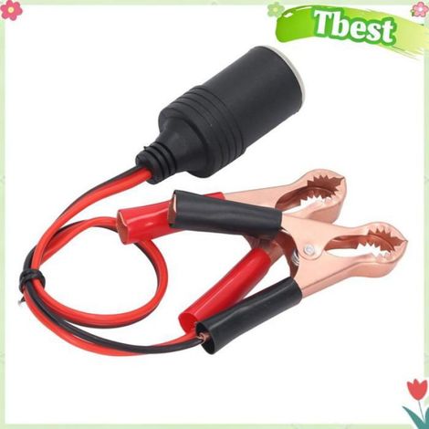 Cable Pince Batterie - 18 AWG - Connecteur Allume-Cigare Femelle - Pour Voiture - 1 Piece (1/5)