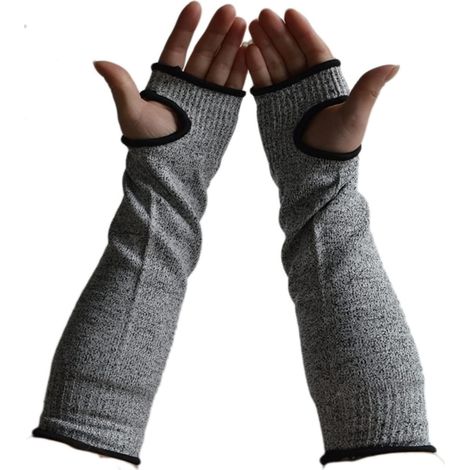 Gants résistants aux coupures, Usine de verre de brassard en verre de protège-bras anti-coupure spécial for la protection du travail épaissie anti-coupure et coup de poignard Coupe extensible conforta (1/5)