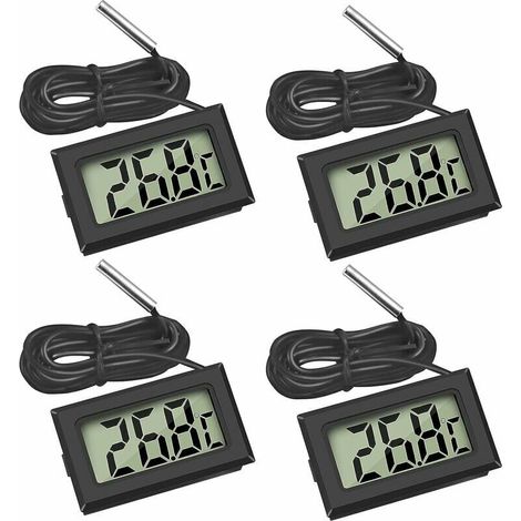 Mini Digital LCD Thermometer Temperature with Temperature Probe Sensor Tester for Refrigerator Freezers Aquarium (1/5)