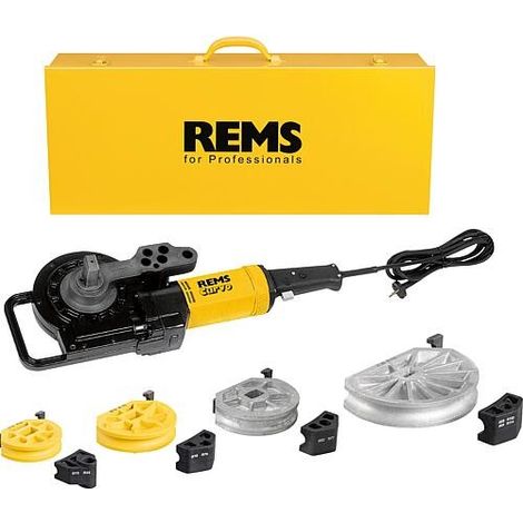 Rems – Cintreuse électrique pour tubes 15-18-22-28mm – Puissance 1000W – Rotation gauche/droite – Angle de cintrage max. 180° – Coffret métallique