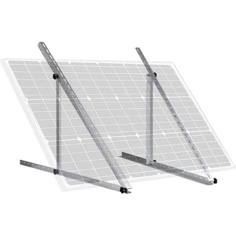 Staffa per pannello solare, angolazione regolabile, lega di alluminio resistente, BIANCO (1/2)
