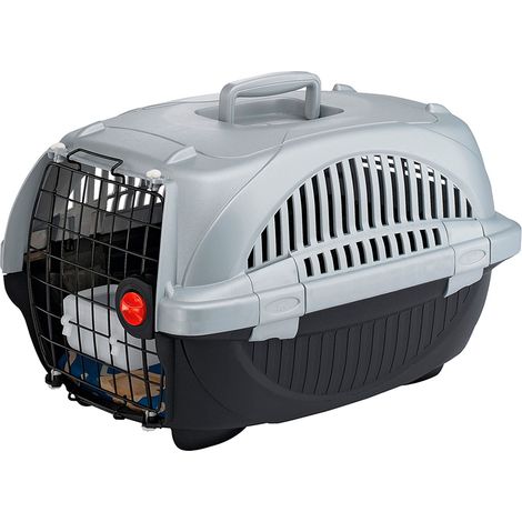 Ferplast ATLAS DELUXE Cage de transport pour chats et chiens de petite et taille - 2 mesures. Variante 10 - Misure: 34 x 50.7 x h 30 cm - Noir