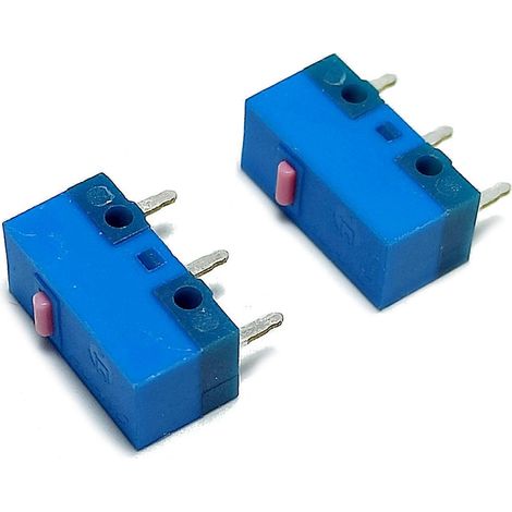 2 Stück HUANO Maus-Mikroschalter, Goldlegierungskontakte, 70 g, 0,74 N, 3-polig, rosa Punkt (1/5)