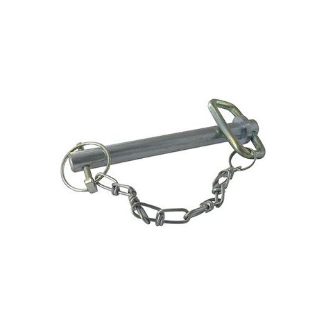Eje de enganche ajustable - Longitud (desde la base hasta el centro del pasador): 165 mm. Diámetro del eje: 19 mm.