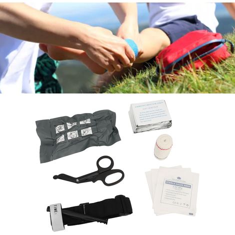 Trousse de premiers secours, trousse tactique, trousse de survie, matériel de survie multifonctionnel en milieu sauvage (SOS), configuration de premiers secours (1/5)