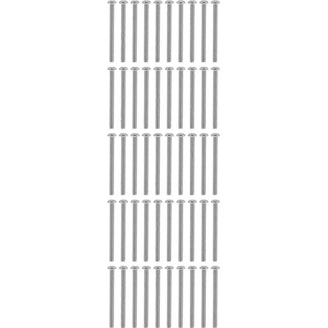 50 Stück Innensechskantschrauben mit Knopfkopf, verzinkter Stahl, M4, für elektronische Geräte und Elektronik 2802-