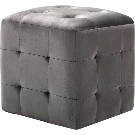 Maison Exclusive - 2 pcs Tables de chevet Gris 30x30x30 cm Tissu velours