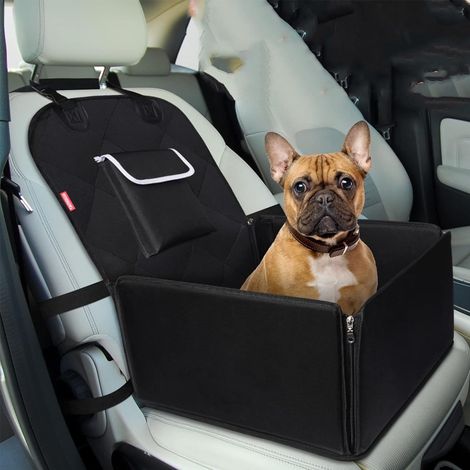 Stabiler, vorwärts- und rückwärtsgerichteter Hundeautositz mit Sicherheitsgurt, wasserdicht, schwarz (1/5)