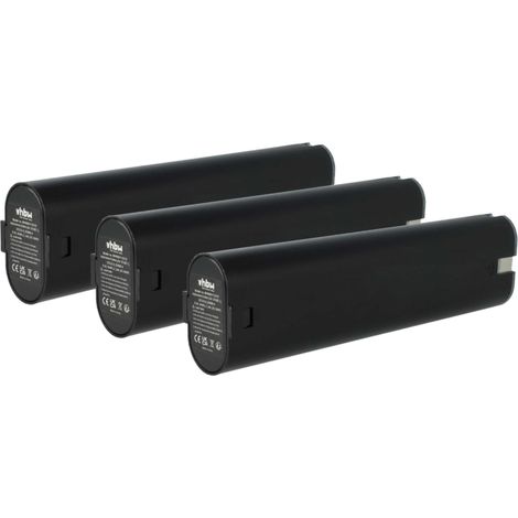 vhbw 3x batteria sostituisce Makita 9001, 9000, 632007-4, 193890-9, 193889-4, 192533-0, 191681-2, 9002 per utensile elettrico (2100 mAh, NiMH, 9,6 V)