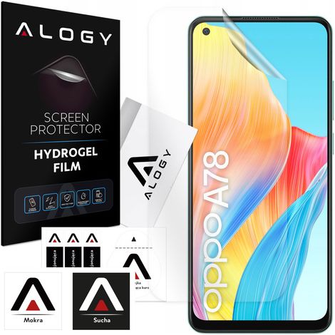 Protector de pantalla de hidrogel para teléfono Oppo A78 4G Alogy Hydrogel Film (1/4)
