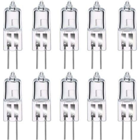 Ampoules Halogènes G4, Lampe de Base à Broche Halogène G4 12V 20W, 2800K Blanc Chaud Gradable G4 Lampe à Capsule Transparente Lot de 10 [Classe énergétique C]-Chrom (1/5)