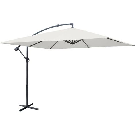 Offset square parasol 3x3m Off-White 300x295x250 cm - Hardelot (1/5)