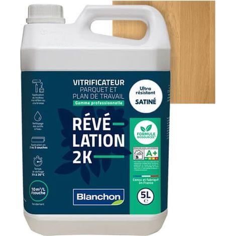 Vitrificateur Parquet Révélation-2K BioSourcé Satiné 5L Blanchon (1/2)