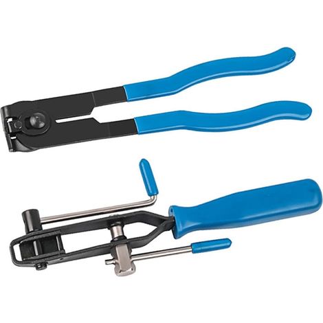 2 Pcs Pince pour Collier de Serrage,Pince Colliers Bandes à Sertir,Outil D'Installation de Bande de Pince,pour aux Pinces D'essieu,aux Tuyaux de Carburant,aux Radiateurs (1/5)