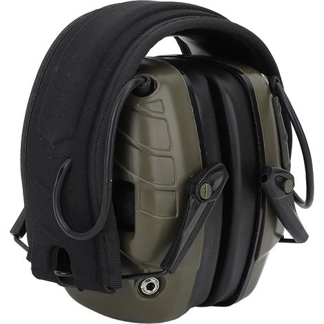 Casque antibruit électronique en ABS pour le tir en extérieur, idéal pour la chasse et l'entraînement (vert olive). (1/5)