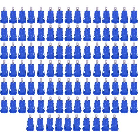 100Pcs Connecteurs Banane Jack Douille 4mm Bague de Sécurité Bornier Adaptateur Nickelé Cuivre Bleu (1/5)