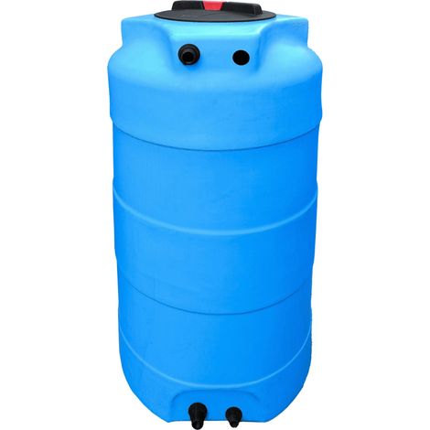 Serbatoio Acqua Verticale 300 L Cisterna Cilindrica, Bidone Acqua Potabile in Polietilene Atossico Serbatoio Acqua Potabile o Piovana con Predisposizione Rubinetto Per uso Esterno 500 LT