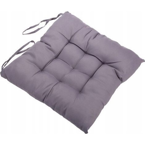Cojín para asiento de jardín de 40x40cm, color gris, para silla, para el hogar y el jardín, 1 unidad.
