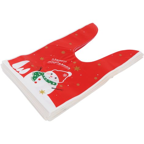 100 Sacs Cadeaux de Noël Réutilisables Écologiques pour Biscuits Chocolats Bonbons - 100Pcs Sacs Cadeaux Alimentaires Mignons (1/5)