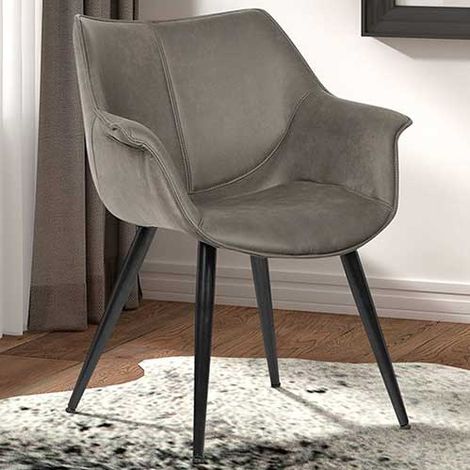 Chaise de salle à manger Milan - gris (1/5)