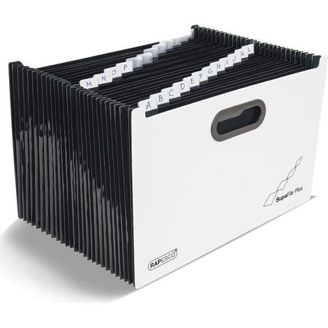 Trieur - Valisette - Classement - 26 compartiments - Blanc - Format A4+ - Rapesco